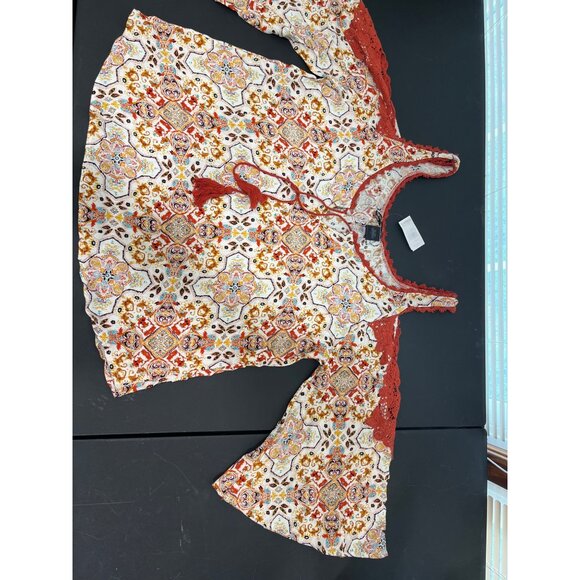 Ivory Love Women's Long-sleeve Top Size Large Multi Color - Picture 6 of 8